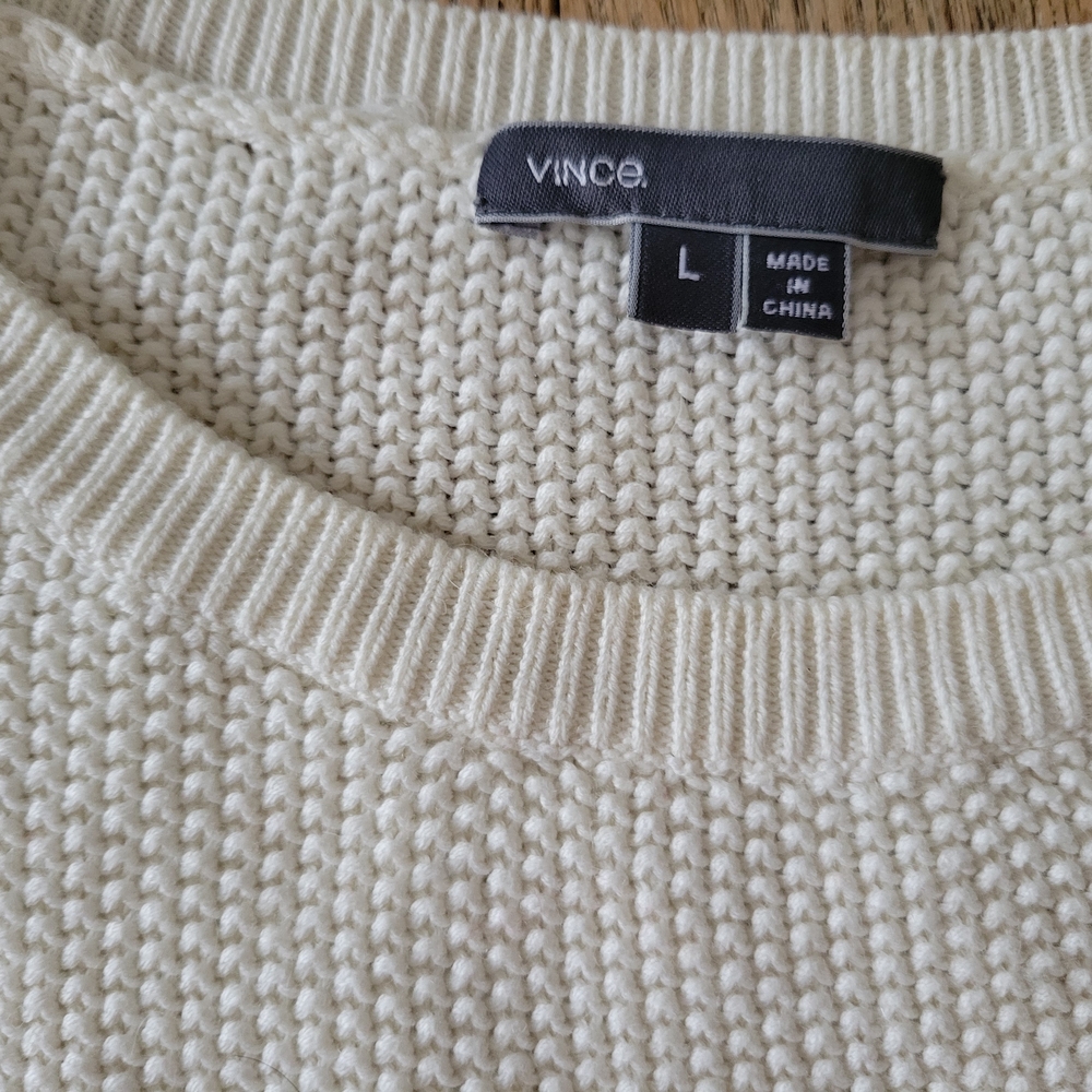 Vince Women's Cream Cotton/Cashmere Sweater